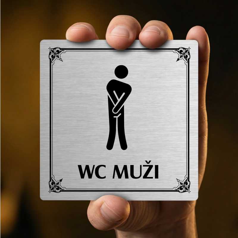 WC muži, 148x148mm, bílá, Texas